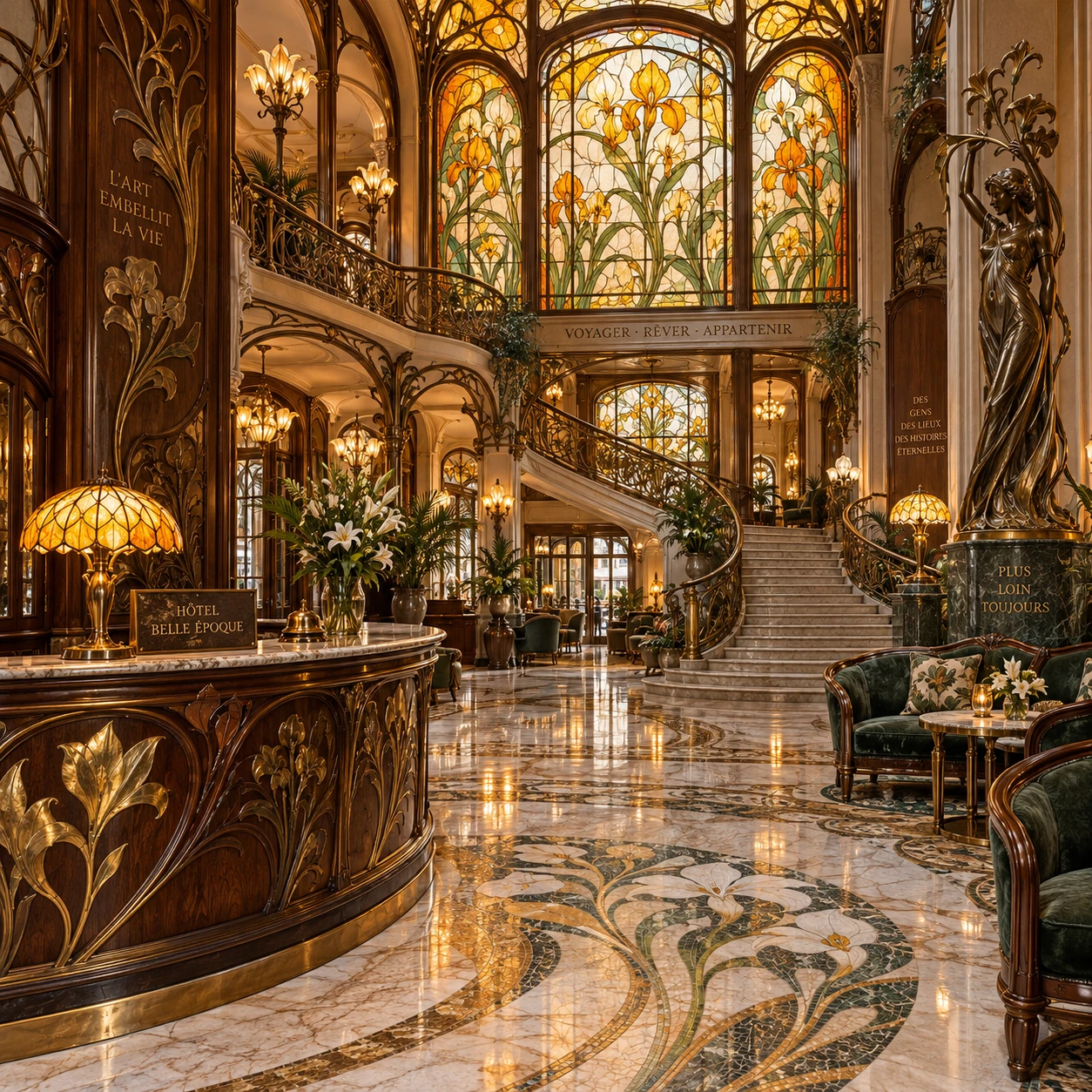 Art Nouveau stílusjegyek a belső dizájnban: elegáns szecesszió a luxusterekben